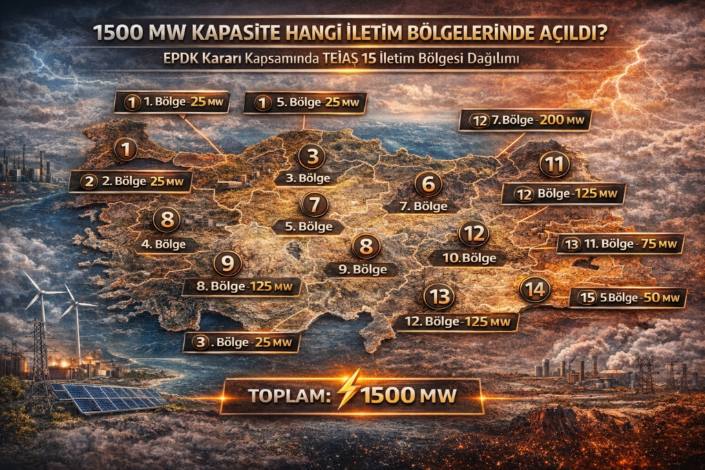 1500 MW Kapasite Hangi Bölgelerde Açıldı?