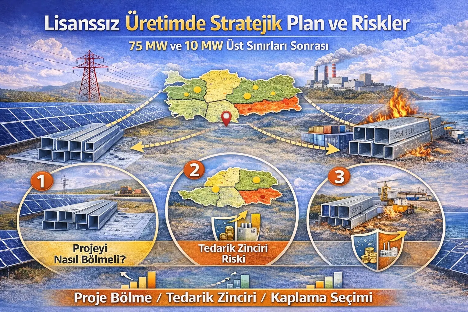 75 MW ve 10MW Sınırı Sonrası Proje Bölme Stratejileri ve Çelik Planlaması
