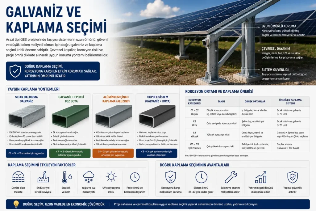 Ges Projelerinde Galvaniz ve Kaplama Seçimi