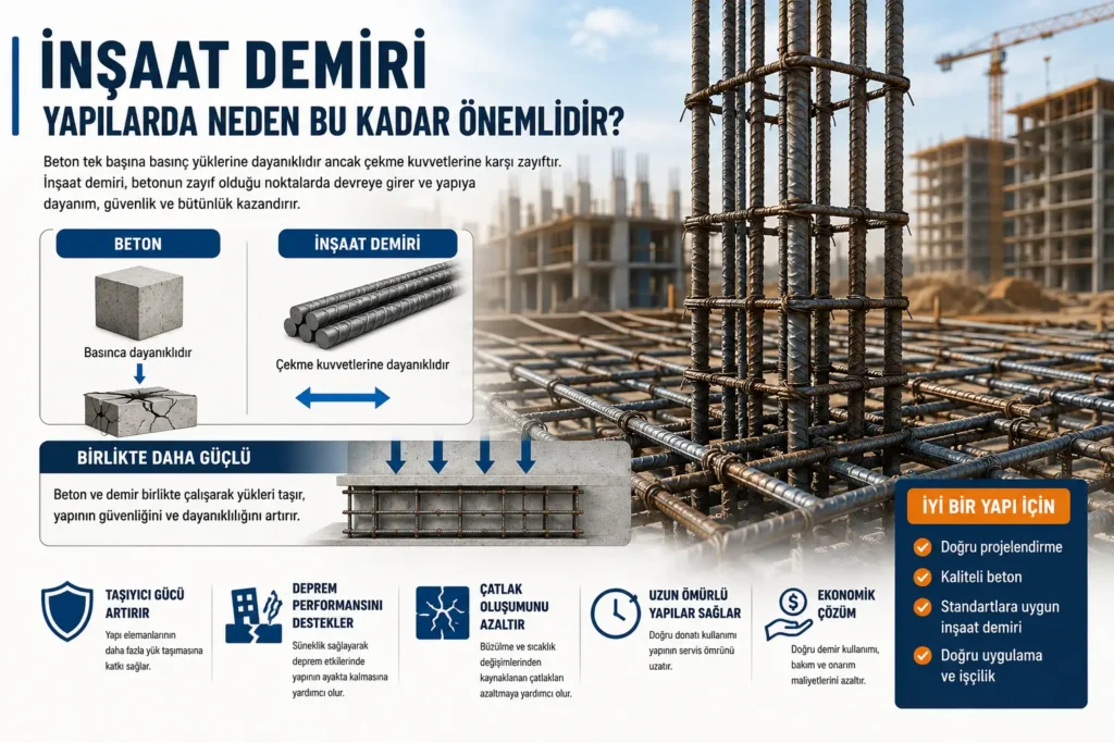 İnşaat Demiri Yapılarda Neden Bu Kadar Önemlidir?