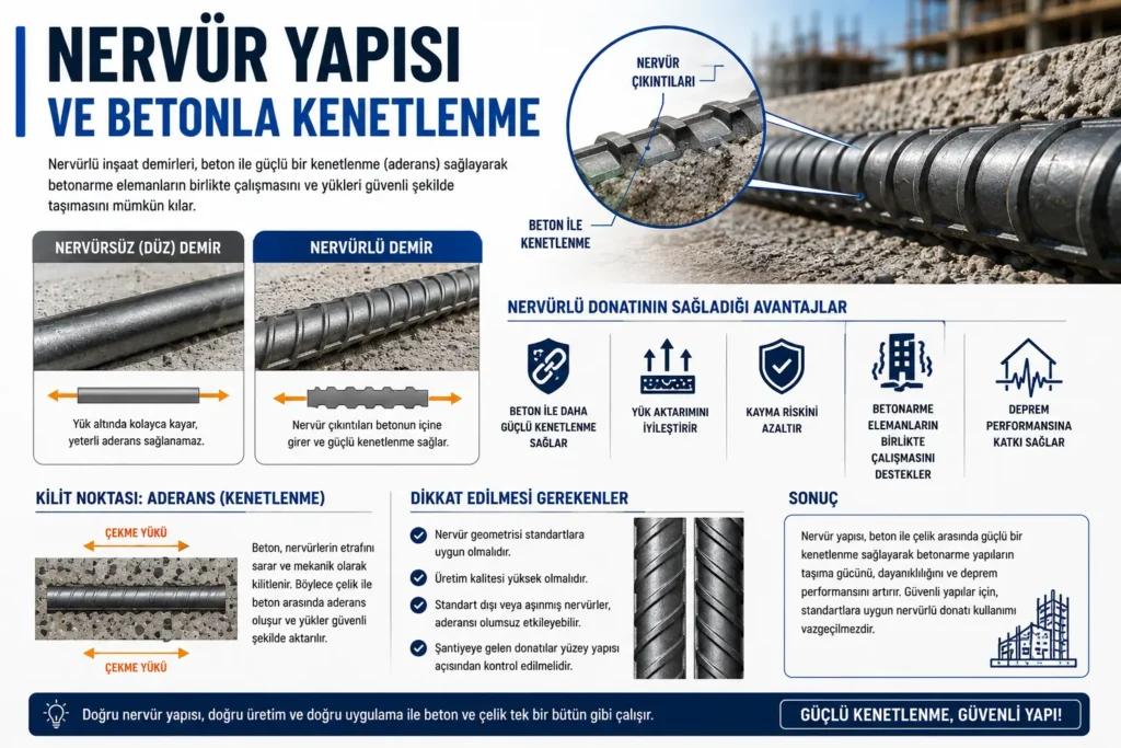 Nervür Yapısı ve Betonla Kenetlenme