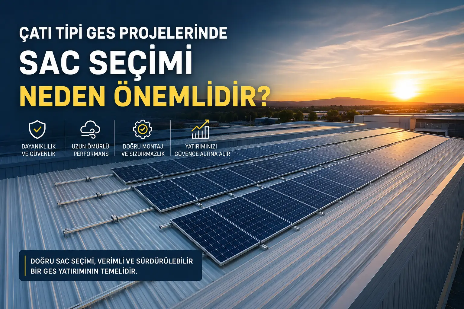 Çatı Tipi GES Sistemlerinde Kullanılan Sac Türleri
