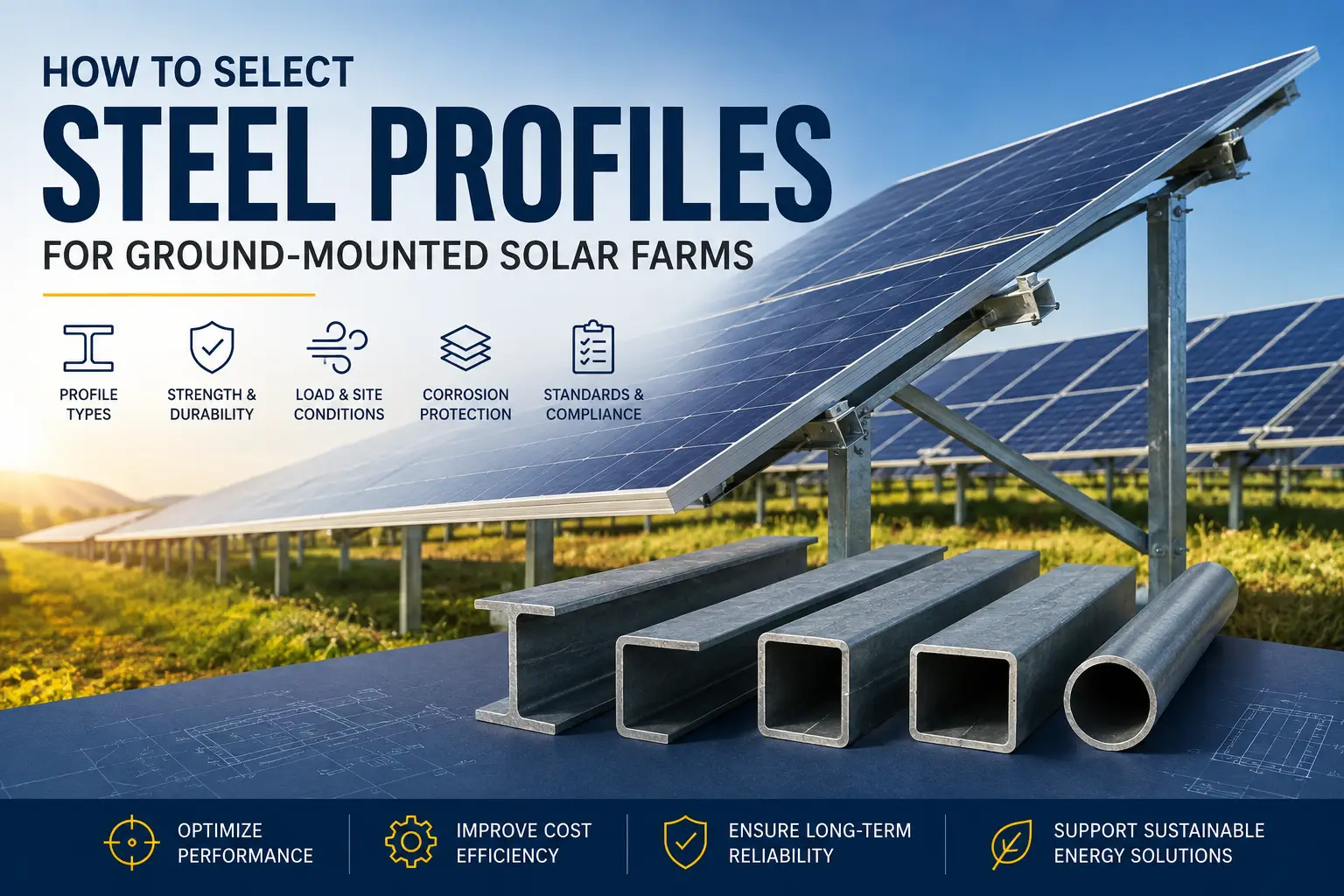 How to Select Steel Profiles for Ground-Mounted Solar Farms